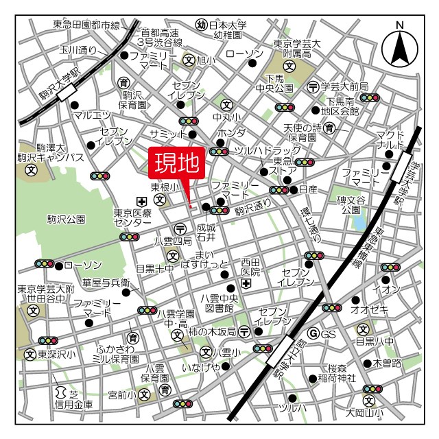 サンセリテ東が丘弐番館 地図（共通）