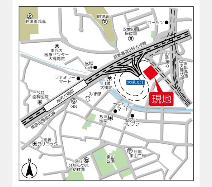 クロスエアタワー 地図（共通）