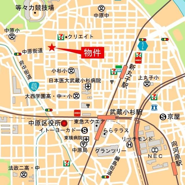 GOTEN 武蔵小杉 地図（共通）