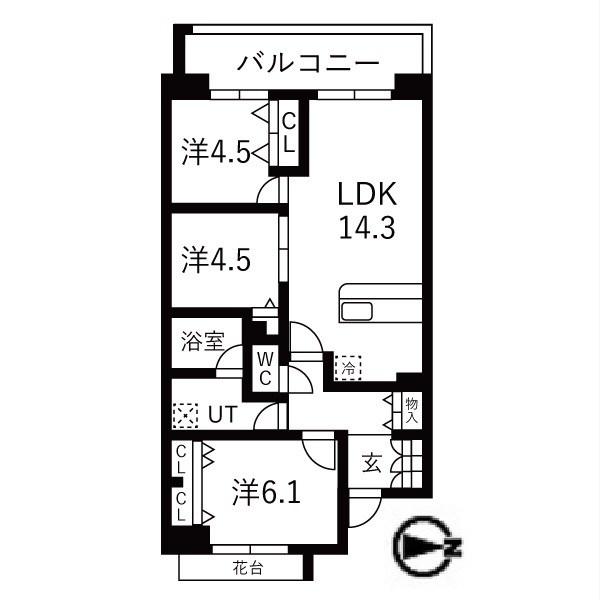 アクティ目黒駅前2号棟 間取り