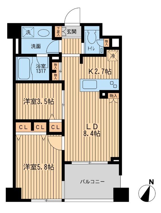クリオ上野毛ラ モード 間取り