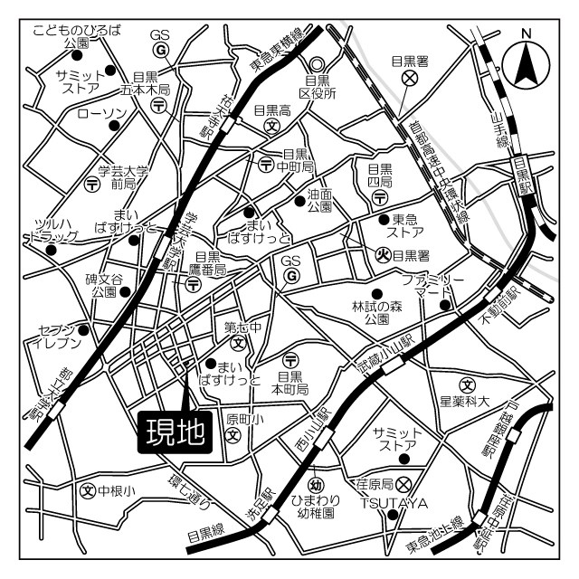 ステラメゾン碑文谷 地図（共通）