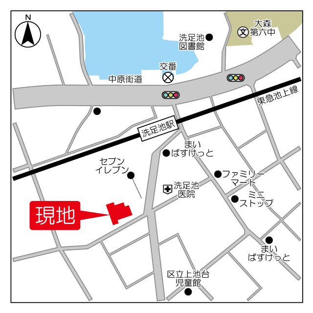 グラース洗足池 地図（共通）