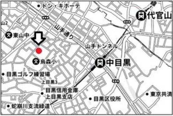 上目黒小川坂ハイツ 地図（共通）