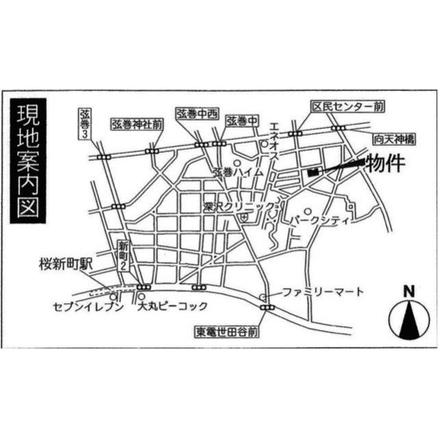 アーバネスト弦巻 地図（共通）