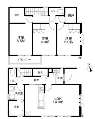 梅丘1丁目戸建 間取り