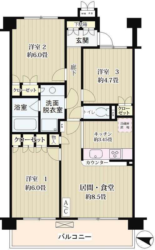 クラッサ目黒かむろ坂 間取り