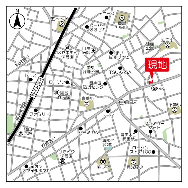 コスモリード学芸大学 地図（共通）