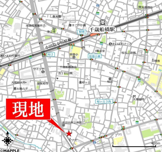 桜丘4丁目戸建 北棟 地図（共通）