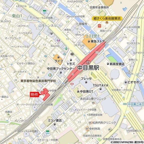 ヴィンテージ中目黒 地図（共通）