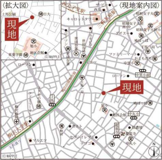 エルファーロ三軒茶屋Ⅵ 地図（共通）