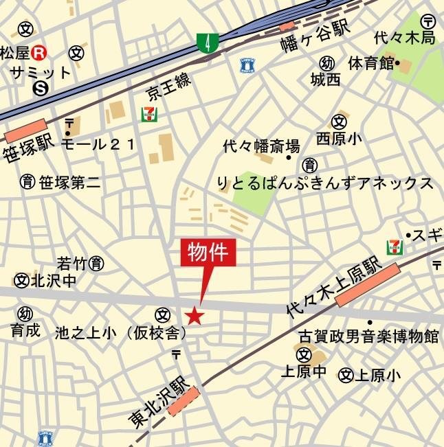 ザ パークハウス代々木大山 地図（共通）