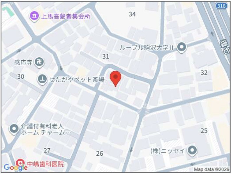 上馬4丁目戸建 地図（共通）