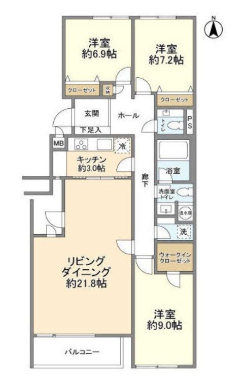 オリエントロイヤルハウス経堂 間取り