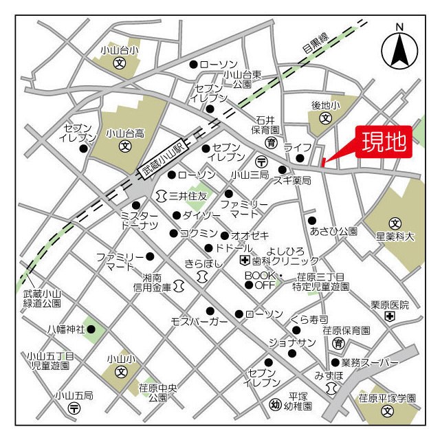 エフローレプルミエ武蔵小山 地図（共通）