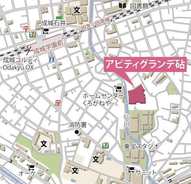 アビティグランデ砧 C棟 地図（共通）