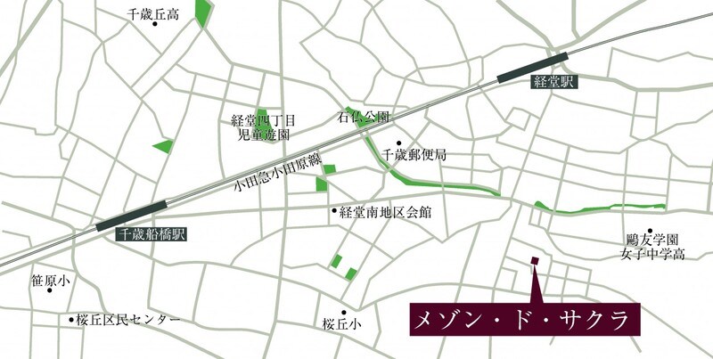 桜1丁目戸建 地図（共通）