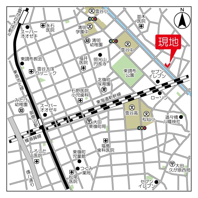 KDXレジデンス東雪谷 地図（共通）