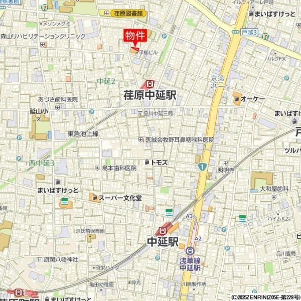 ウェルスクエア中延Ⅱ 地図（共通）