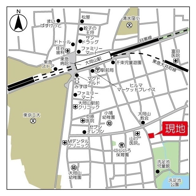 コーラル洗足池 地図（共通）