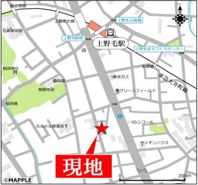 カーサ リデンテ上野毛 地図（共通）