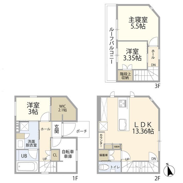 元代々木町戸建 間取り
