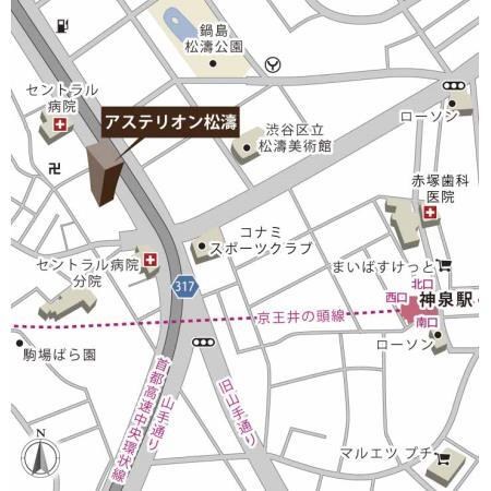 アステリオン松濤 地図（共通）