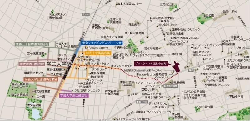 ブランシエスタ目黒中央町 地図（共通）
