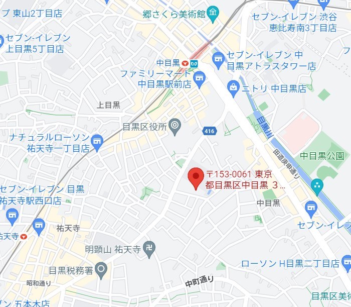 グランドメゾン中目黒THE CLASS 地図（共通）