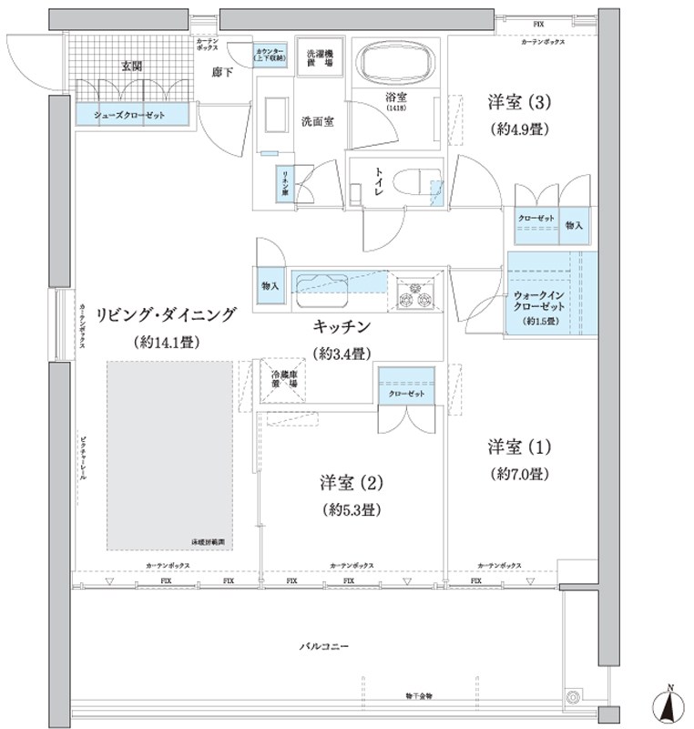 ガーデニエール砧 WEST 間取り