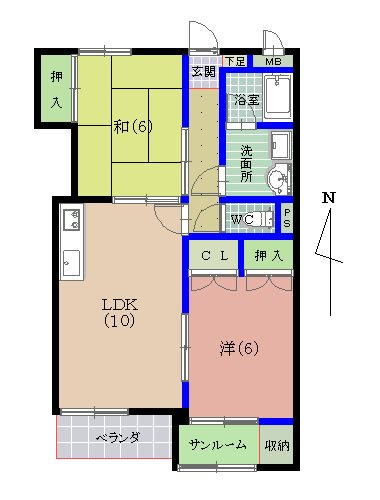 パールハイツ吉川 間取り