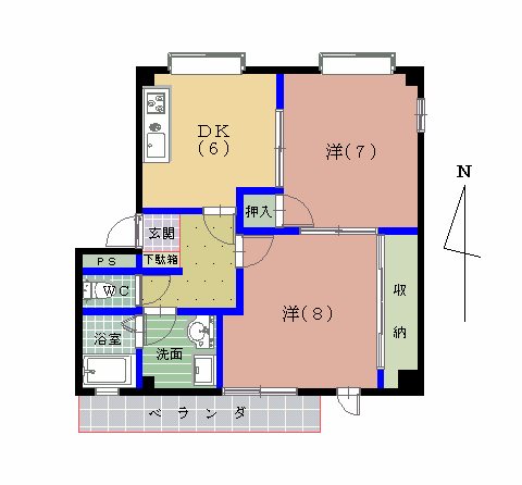 コーポ寿 間取り