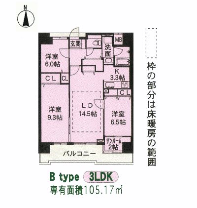 フレシールヴュー「四季」 間取り
