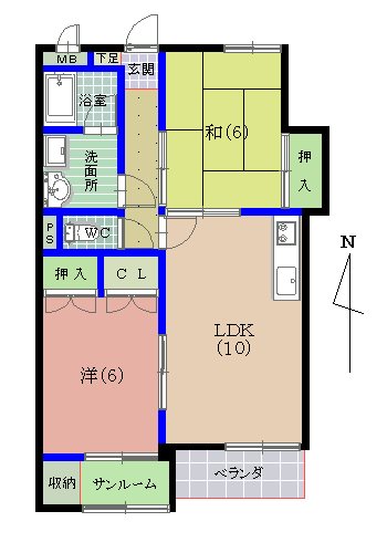 パールハイツ吉川 間取り