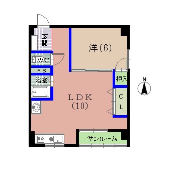 西村コーポ 間取り