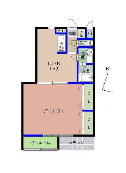 リバティ灯明寺 間取り