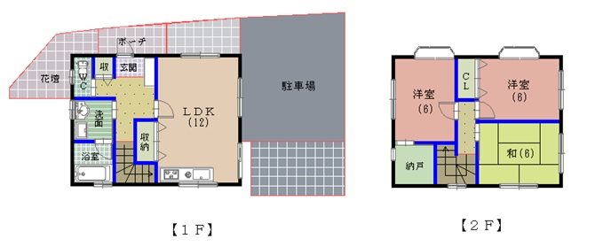 南四ツ居２丁目貸家 間取り