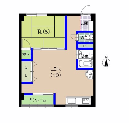 西村コーポ 間取り