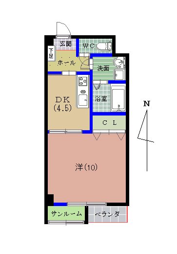 カスティージョ二の宮 間取り