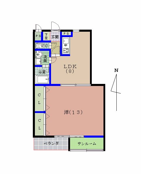 リバティ灯明寺 間取り