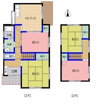 板垣１丁目貸家 間取り