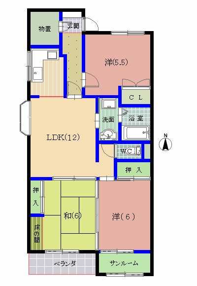 サンパーラ板垣 間取り