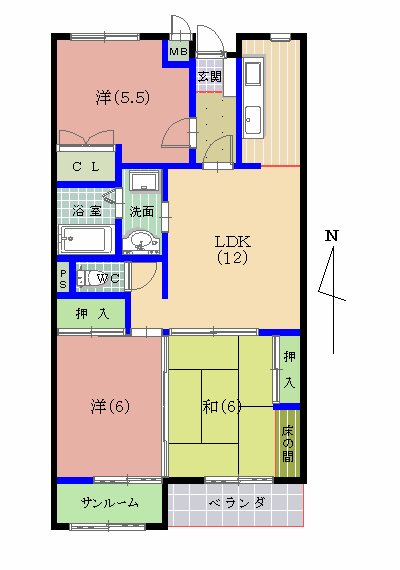 サンパーラ板垣 間取り