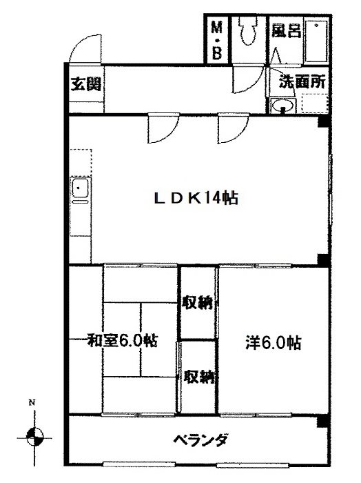 門倉第2ビル 505号室 間取り