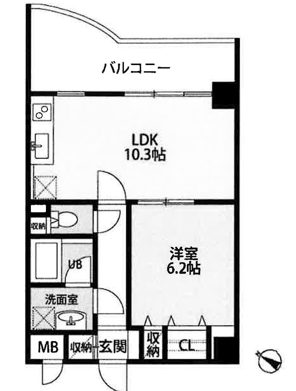 203号室 間取り