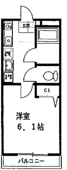 ル・シエル砂押橋 102号室 間取り