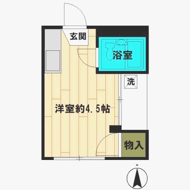 スカイハイツ 101号室 間取り