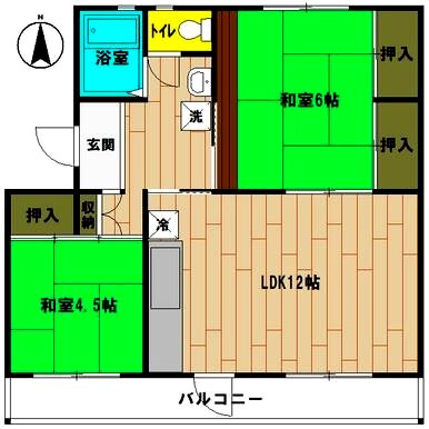 六浦台団地 305号室 間取り