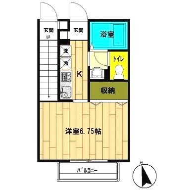 パパスハウス 102号室 間取り