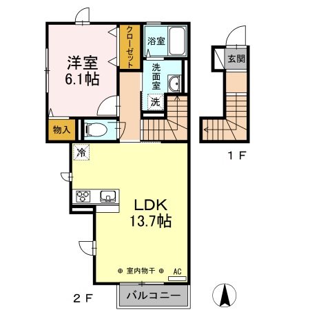 グランツ本郷台 202号室 間取り